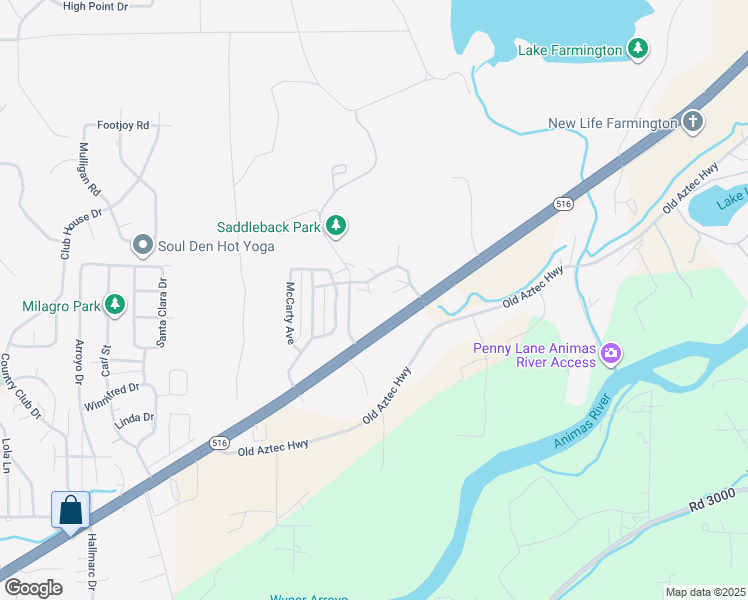 map of restaurants, bars, coffee shops, grocery stores, and more near 7406 Malone Place in Farmington