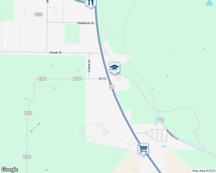 map of restaurants, bars, coffee shops, grocery stores, and more near 3579 U.S. 63 in West Plains