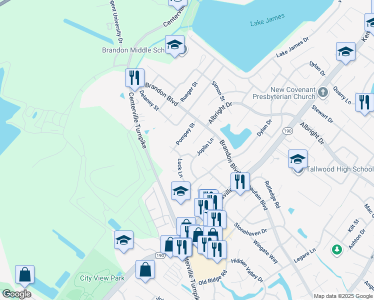 map of restaurants, bars, coffee shops, grocery stores, and more near 5716 Pollard Place in Virginia Beach