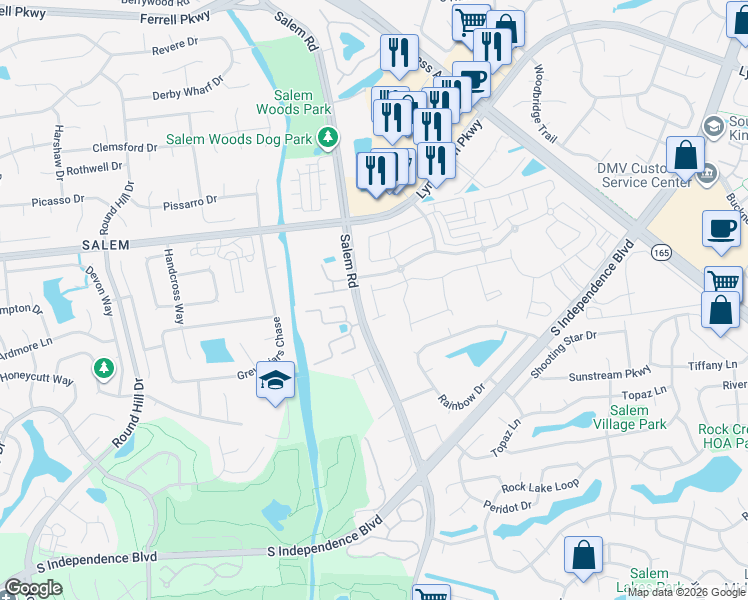 map of restaurants, bars, coffee shops, grocery stores, and more near Stratton Drive in Virginia Beach