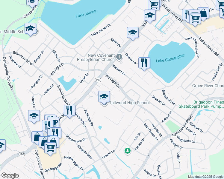 map of restaurants, bars, coffee shops, grocery stores, and more near 1673 Macgregory Street in Virginia Beach