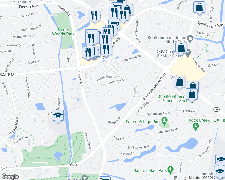 map of restaurants, bars, coffee shops, grocery stores, and more near 4117 Bevan Drive in Virginia Beach