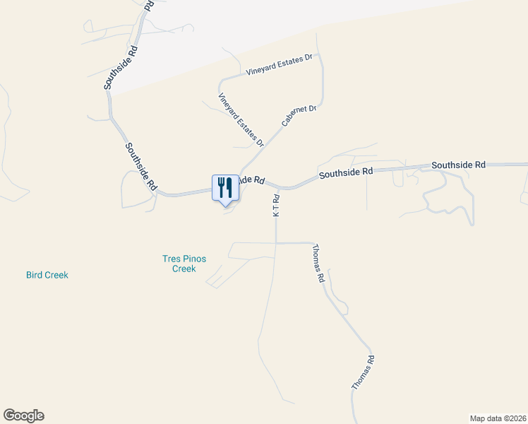 map of restaurants, bars, coffee shops, grocery stores, and more near 200 Thomas Road in Hollister