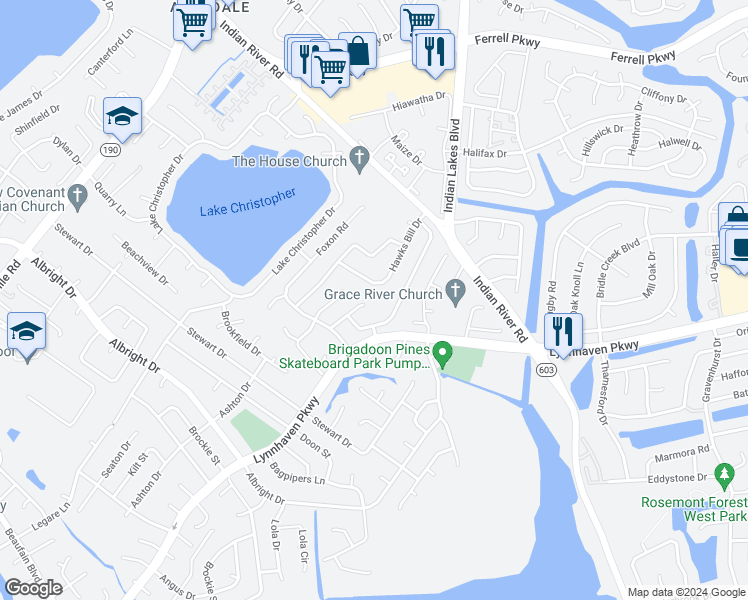 map of restaurants, bars, coffee shops, grocery stores, and more near 1700 Wicomico Court in Virginia Beach