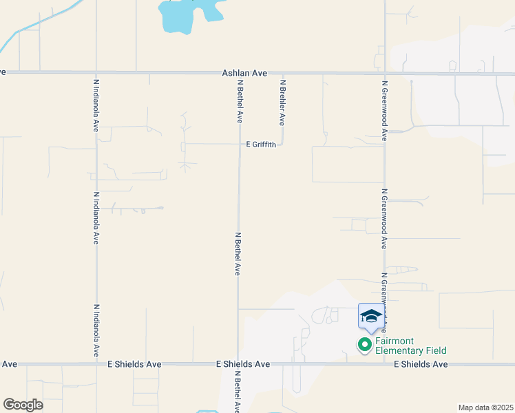map of restaurants, bars, coffee shops, grocery stores, and more near 3520 North Bethel Avenue in Sanger