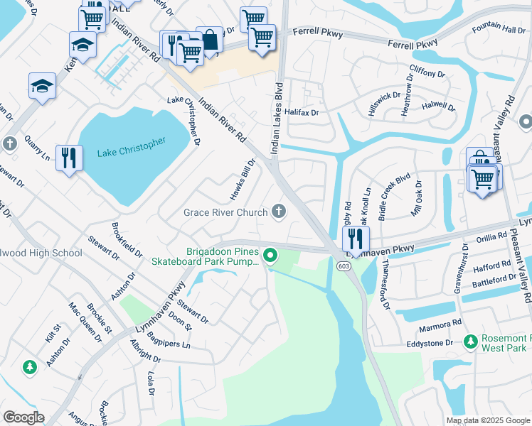 map of restaurants, bars, coffee shops, grocery stores, and more near 5208 Sinking Creek Court in Virginia Beach