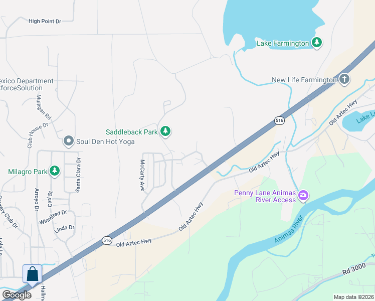 map of restaurants, bars, coffee shops, grocery stores, and more near 7502 Mayfair Drive in Farmington
