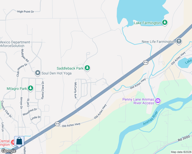 map of restaurants, bars, coffee shops, grocery stores, and more near 7502 Mayfair Drive in Farmington