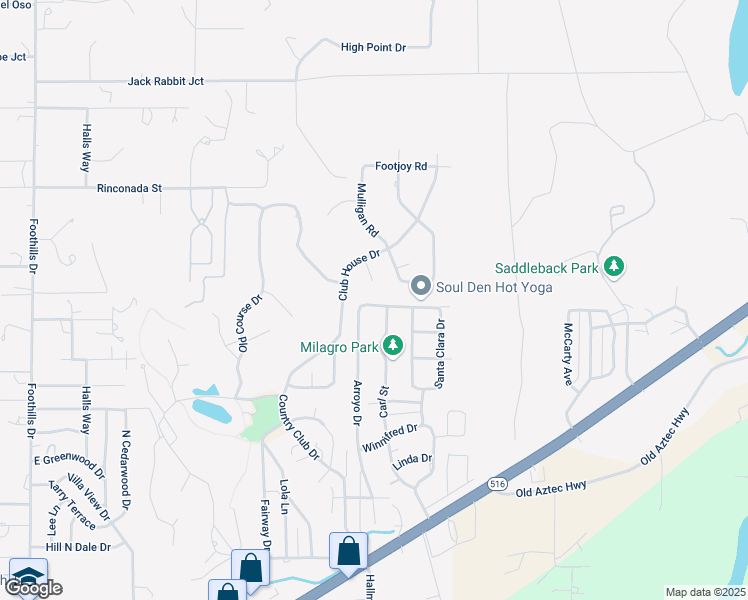 map of restaurants, bars, coffee shops, grocery stores, and more near 6608 Pecos St in Farmington