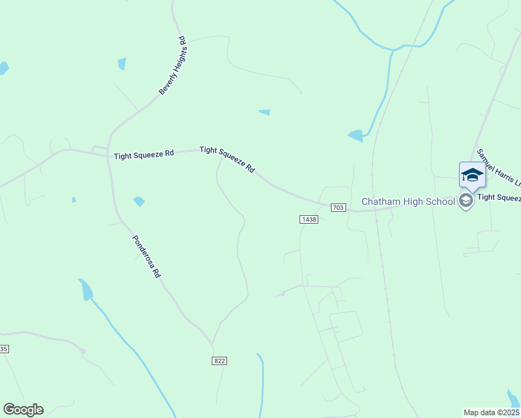 map of restaurants, bars, coffee shops, grocery stores, and more near 1345 Tight Squeeze Road in Chatham