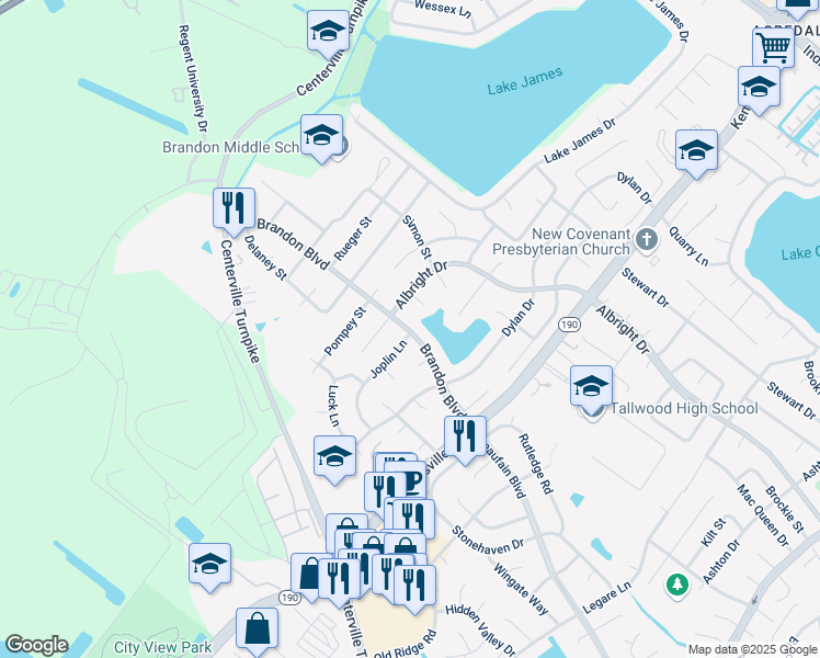 map of restaurants, bars, coffee shops, grocery stores, and more near 5652 Brandon Boulevard in Virginia Beach