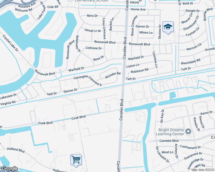 map of restaurants, bars, coffee shops, grocery stores, and more near 1123 Carrington Crescent North in Portsmouth