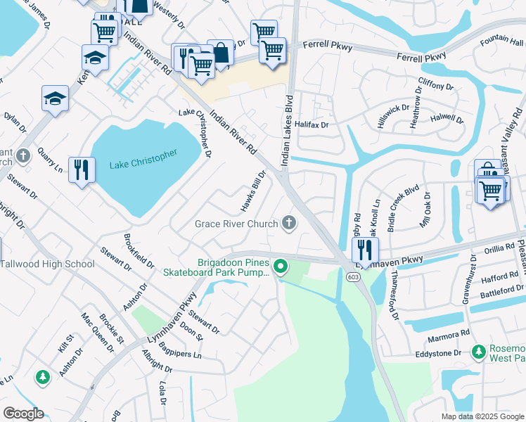 map of restaurants, bars, coffee shops, grocery stores, and more near 1648 Wicomico Lane in Virginia Beach