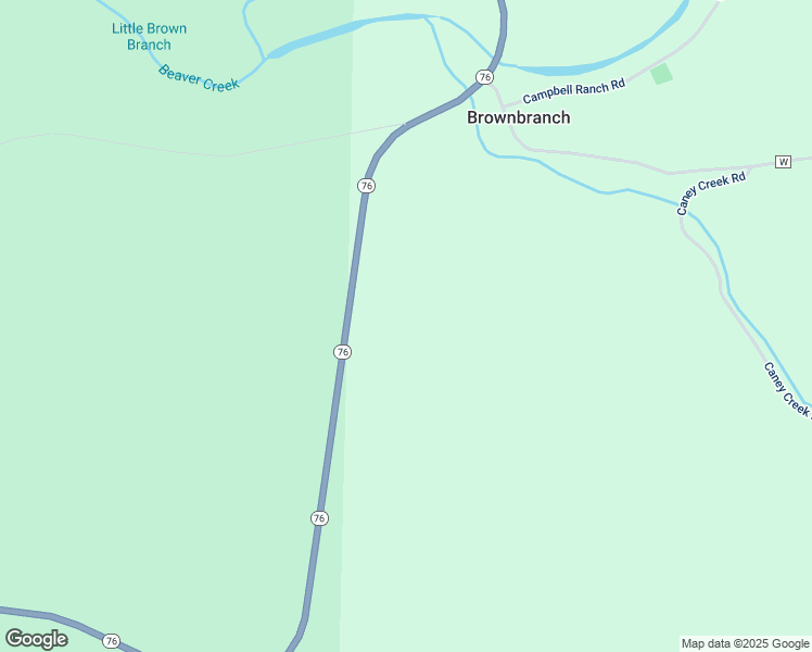 map of restaurants, bars, coffee shops, grocery stores, and more near 30974 Missouri 76 in Bradleyville