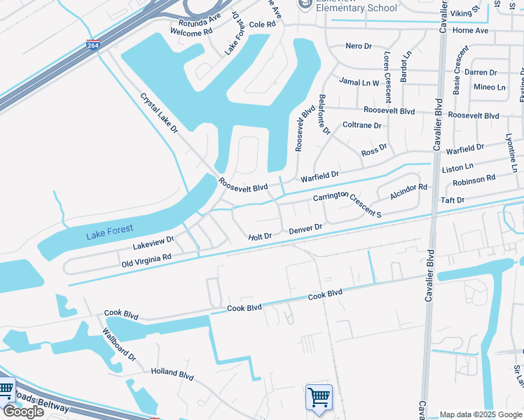 map of restaurants, bars, coffee shops, grocery stores, and more near 1403 Gort Court in Portsmouth