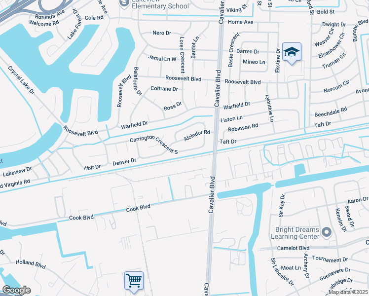 map of restaurants, bars, coffee shops, grocery stores, and more near 1122 Carrington Crescent South in Portsmouth