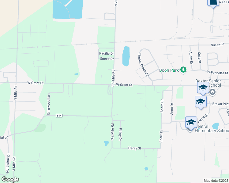map of restaurants, bars, coffee shops, grocery stores, and more near 11925 South 2 Mile Road in Dexter