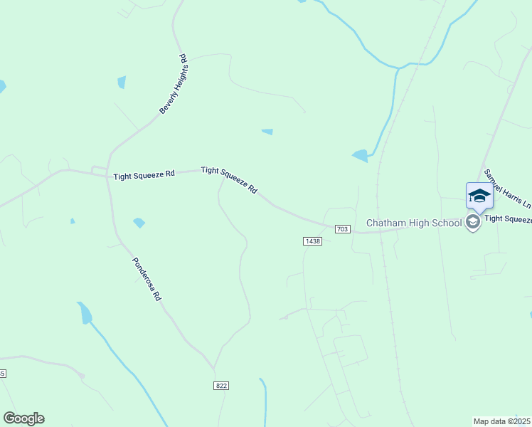 map of restaurants, bars, coffee shops, grocery stores, and more near 1345 Tight Squeeze Road in Chatham