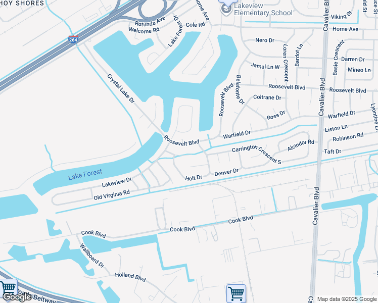 map of restaurants, bars, coffee shops, grocery stores, and more near 1404 Gort Court in Portsmouth