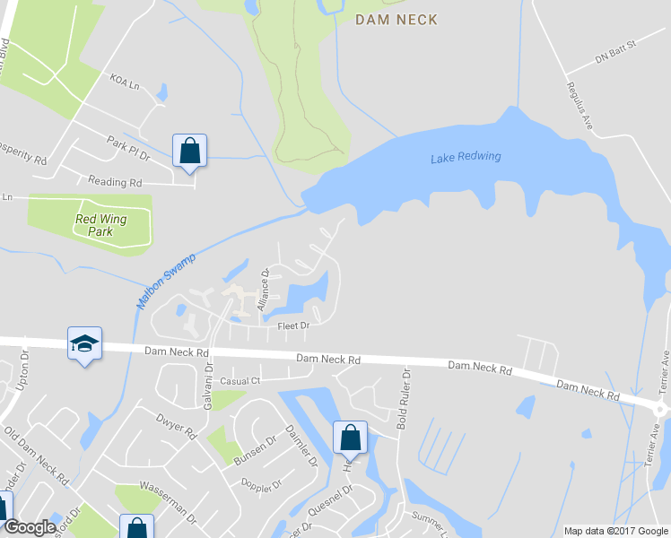 map of restaurants, bars, coffee shops, grocery stores, and more near 625 Fleet Drive in Virginia Beach