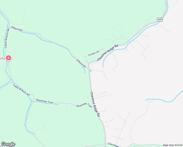 map of restaurants, bars, coffee shops, grocery stores, and more near 1219 Chestnut Ridge Road in Chilhowie