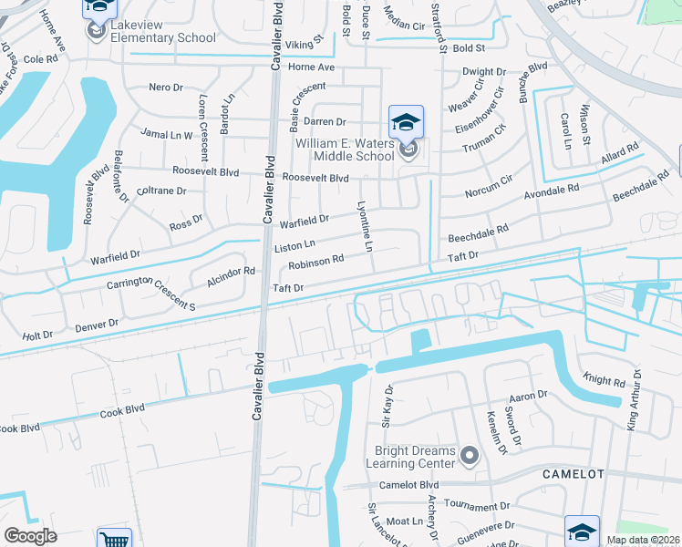 map of restaurants, bars, coffee shops, grocery stores, and more near 912 Taft Drive in Portsmouth