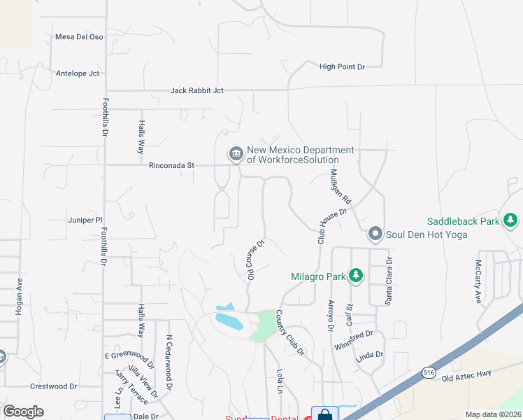 map of restaurants, bars, coffee shops, grocery stores, and more near 6420 Old Course Dr in Farmington