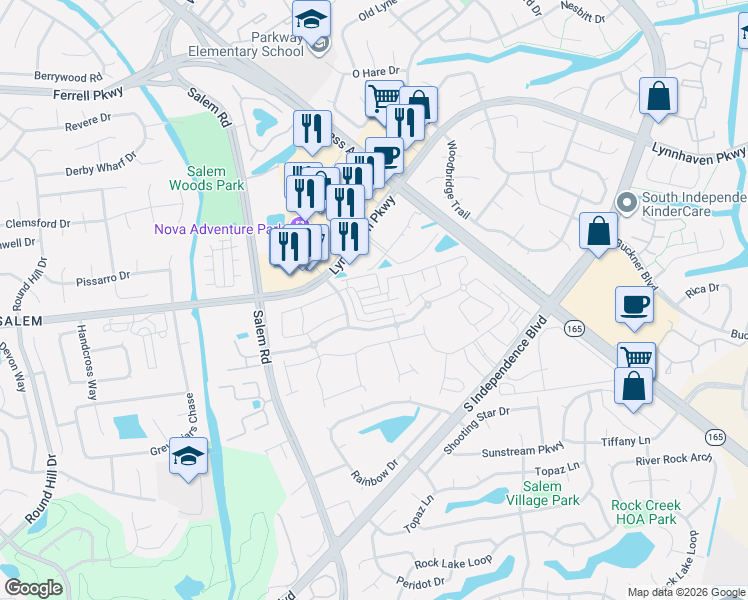 map of restaurants, bars, coffee shops, grocery stores, and more near 1696 Avalene Way in Virginia Beach