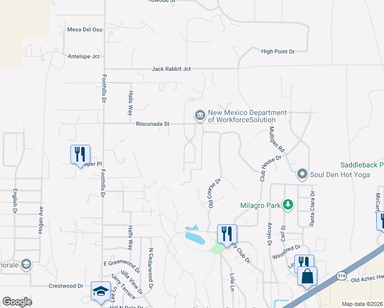 map of restaurants, bars, coffee shops, grocery stores, and more near 6300-6350 Spring Avenue in Farmington