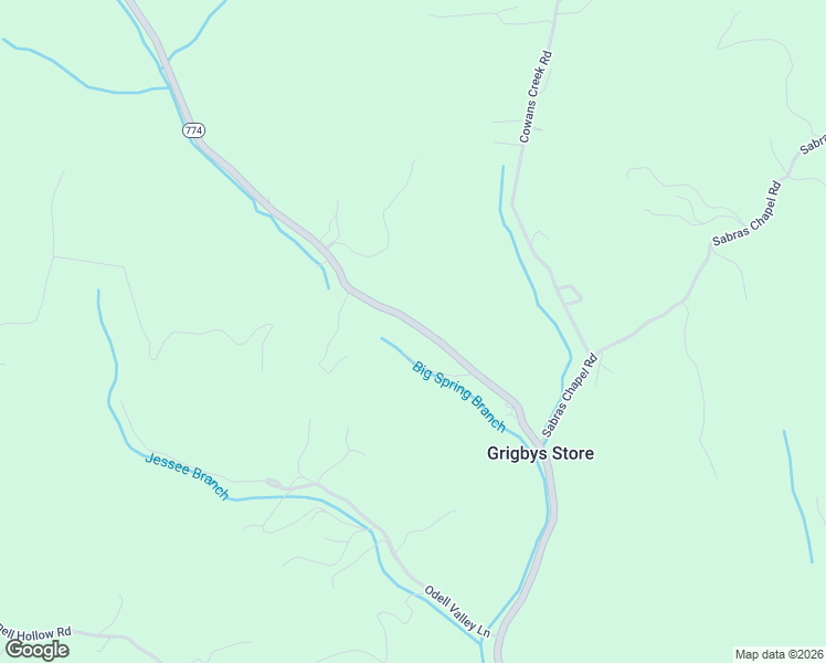 map of restaurants, bars, coffee shops, grocery stores, and more near 1631 Long Hollow Road in Nickelsville