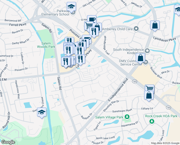 map of restaurants, bars, coffee shops, grocery stores, and more near 4217 Clarendon Way in Virginia Beach