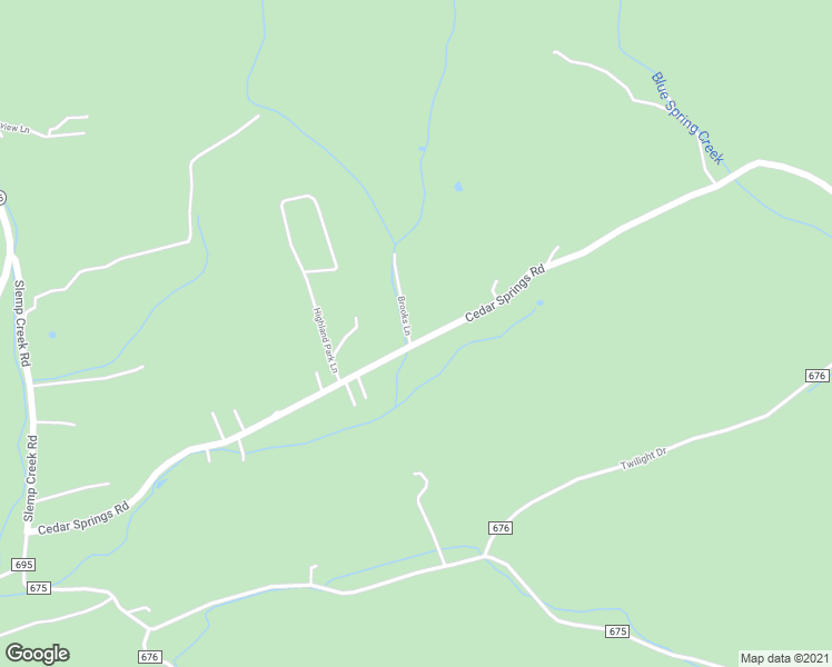 map of restaurants, bars, coffee shops, grocery stores, and more near 499 Cedar Springs Road in Sugar Grove