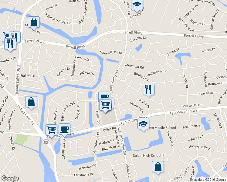 map of restaurants, bars, coffee shops, grocery stores, and more near 1601 High Plains Drive in Virginia Beach