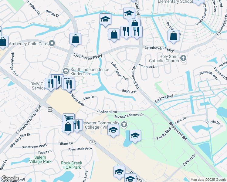 map of restaurants, bars, coffee shops, grocery stores, and more near 3705 Massanutten Court in Virginia Beach