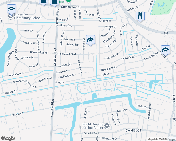 map of restaurants, bars, coffee shops, grocery stores, and more near 804 Robinson Rd in Portsmouth