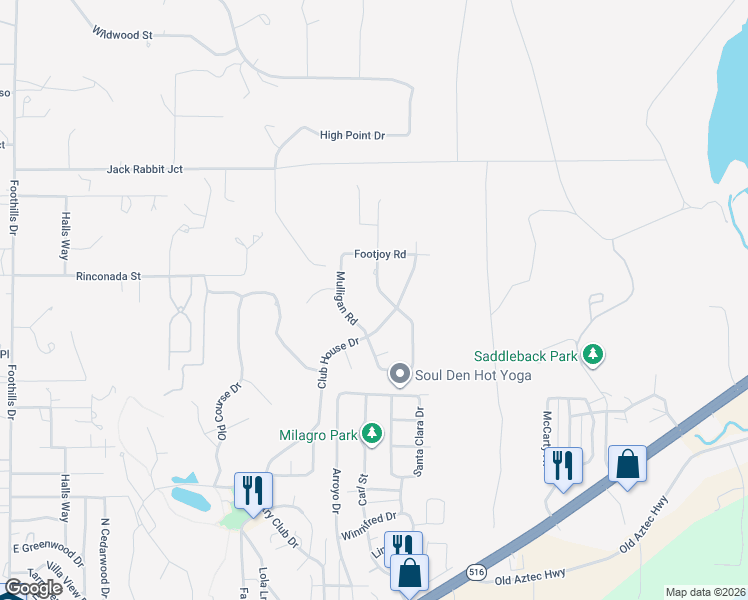 map of restaurants, bars, coffee shops, grocery stores, and more near 6505 Big Cedar Road in Farmington