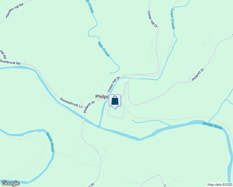 map of restaurants, bars, coffee shops, grocery stores, and more near 3966 Philpott Drive in Bassett
