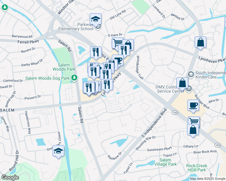 map of restaurants, bars, coffee shops, grocery stores, and more near 2044 Lynnhaven Parkway in Virginia Beach