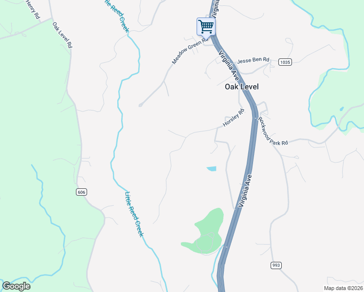map of restaurants, bars, coffee shops, grocery stores, and more near Horsley Rd in Oak Level