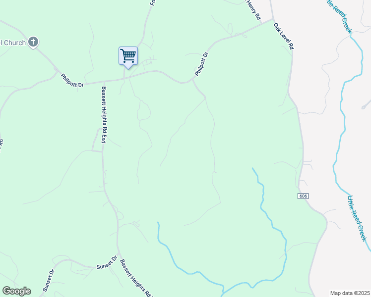 map of restaurants, bars, coffee shops, grocery stores, and more near 270 Penrose Drive in Bassett