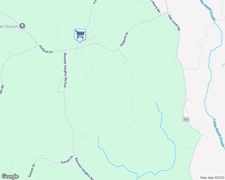 map of restaurants, bars, coffee shops, grocery stores, and more near 270 Penrose Drive in Bassett