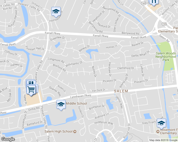 map of restaurants, bars, coffee shops, grocery stores, and more near 4612 Boxford Road in Virginia Beach