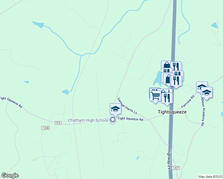 map of restaurants, bars, coffee shops, grocery stores, and more near 1036 Cherrystone Road in Chatham