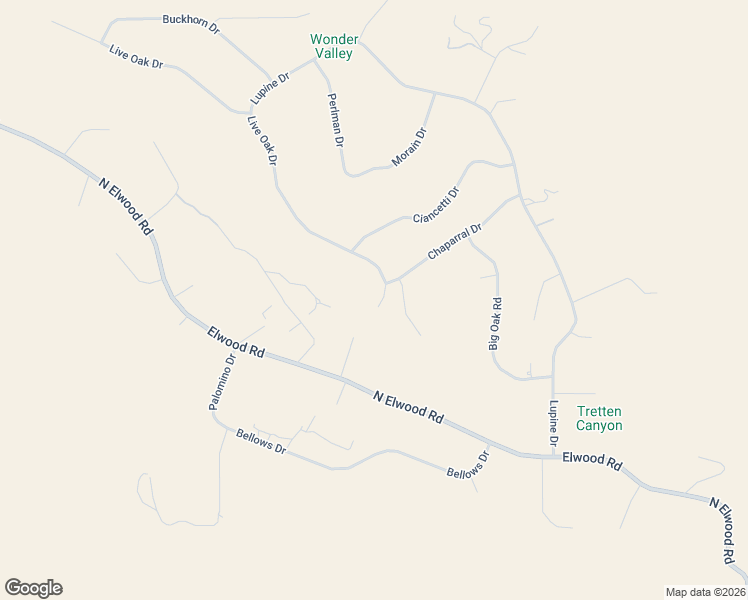 map of restaurants, bars, coffee shops, grocery stores, and more near Live Oak Drive in Fresno County