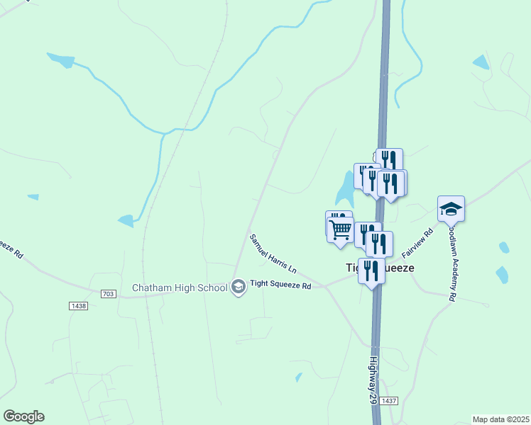 map of restaurants, bars, coffee shops, grocery stores, and more near 1017 Cherrystone Road in Chatham