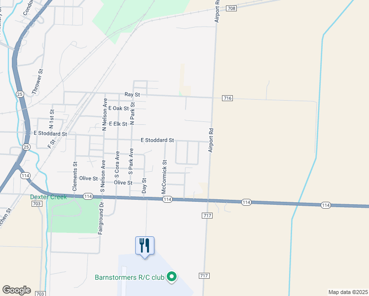 map of restaurants, bars, coffee shops, grocery stores, and more near 4 McClard Street in Dexter