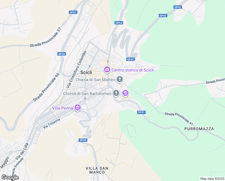map of restaurants, bars, coffee shops, grocery stores, and more near 11 Via Terranova in Scicli