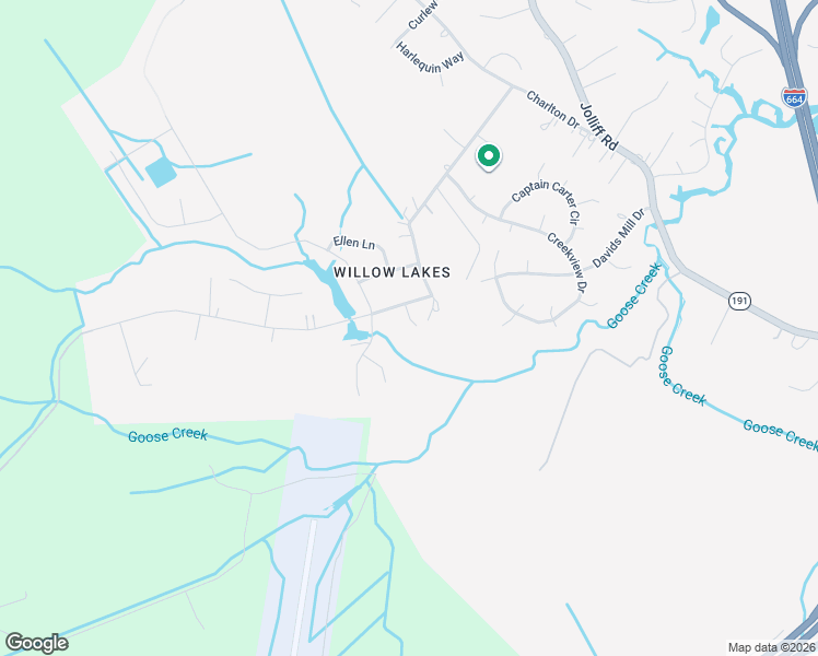 map of restaurants, bars, coffee shops, grocery stores, and more near 1208 Willow Lakes Court in Chesapeake