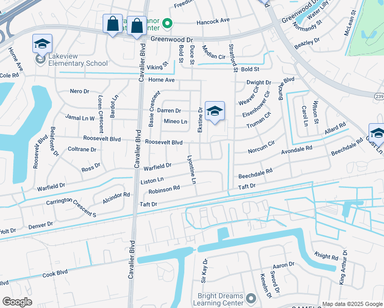 map of restaurants, bars, coffee shops, grocery stores, and more near 1605 Lyontine Lane in Portsmouth