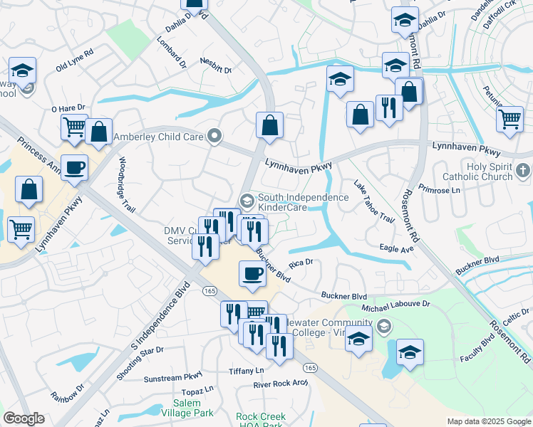 map of restaurants, bars, coffee shops, grocery stores, and more near 3505 Lankford Court in Virginia Beach